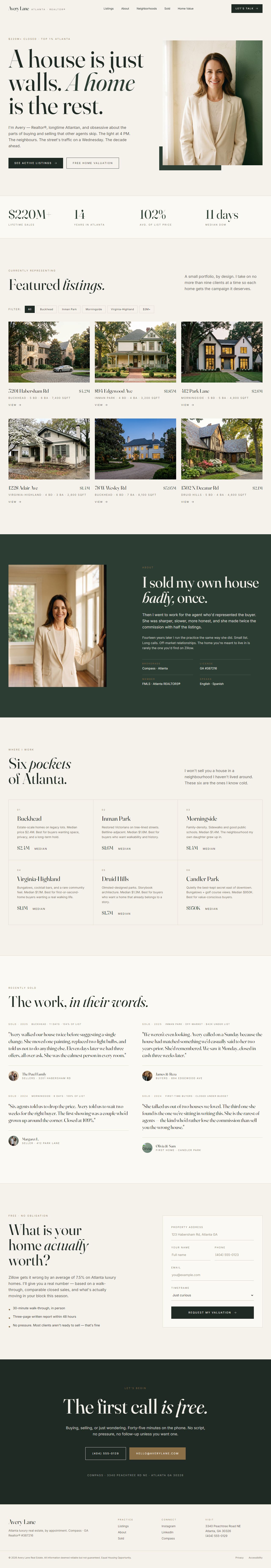 Avery Lane — homepage